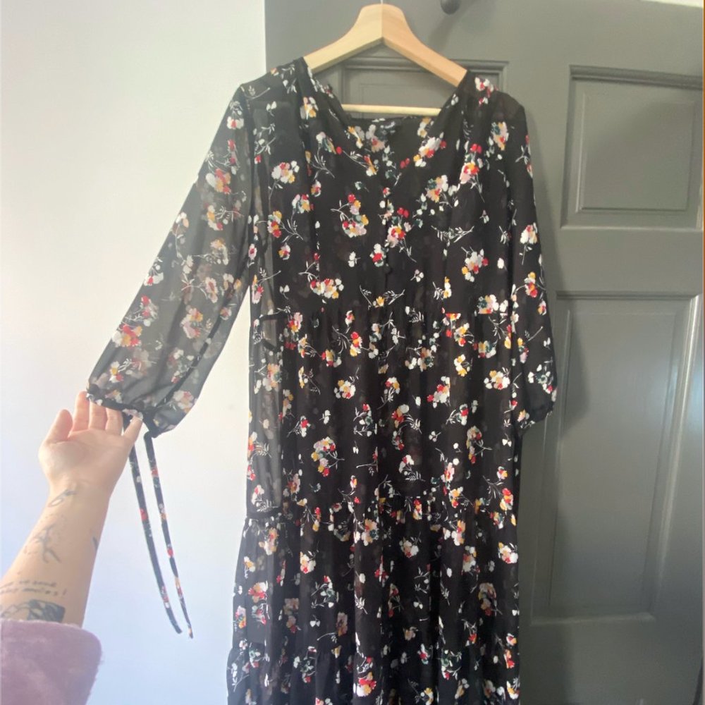 MADEWELL FLORAL DRESS SIZE SMALL